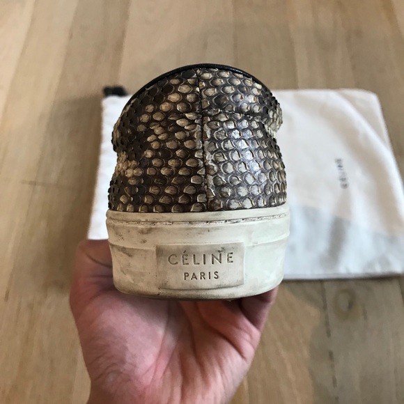 Céline Snakeskin Slip-On Sneakers - Picture 8 of 8